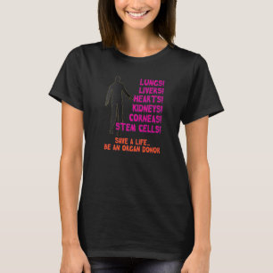 Bewustzijn van Halloween-zombieorgaandonatie T-shirt