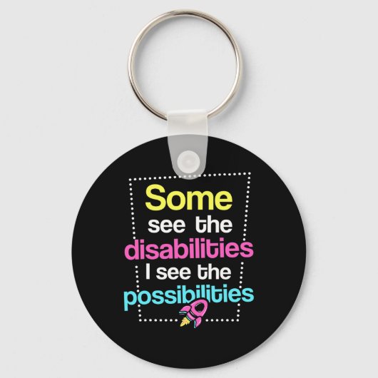 Bewustzijn van handicaps sleutelhanger (Voorkant)