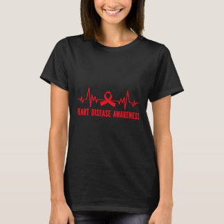 Bewustzijn van hartziekten Rood Kanker  T-shirt