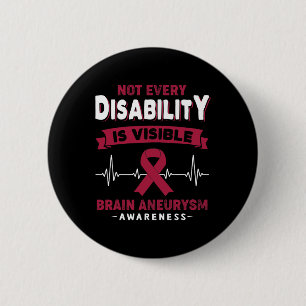 Bewustzijn van hersenaneurysma Niet elke handicap Ronde Button 5,7 Cm