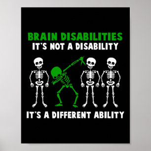 Bewustzijn van hersenproblemen Het is geen handica Poster