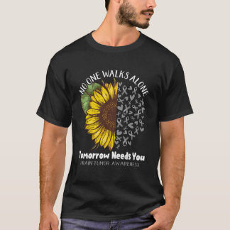 Bewustzijn van hersentumor NIEMAND LOOPT MORGEN AL T-shirt