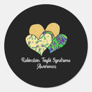 Bewustzijn van het syndroom van Rubinstein Taybi b Ronde Sticker