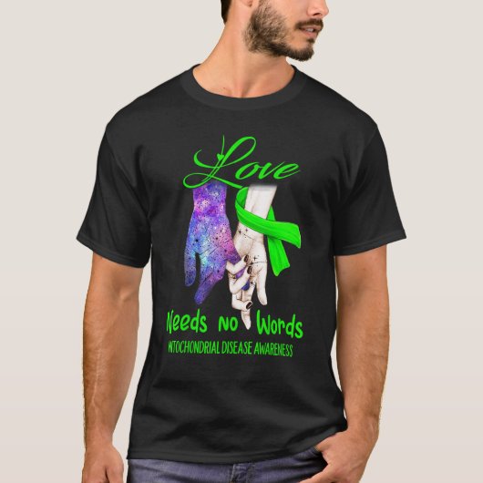 Bewustzijn van mitochondriale ziekte, liefde heeft t-shirt (Voorkant)