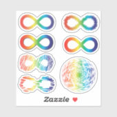 Bewustzijn van neurodiversiteit | Autisme-acceptat Sticker (Vel)