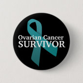 Bewustzijn van ovariumkanker bij overleving ronde button 5,7 cm (Voorkant)