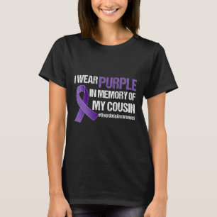 Bewustzijn van overdosering Ik Draag Paarse voor m T-shirt