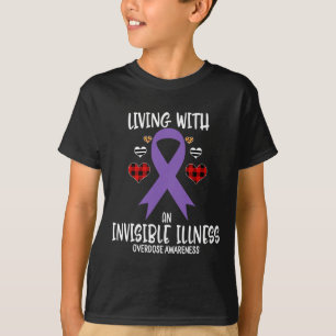 Bewustzijn van overdosering Leven met een onzichtb T-shirt