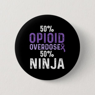 Bewustzijn van overdosering met opioïden Overleven Ronde Button 5,7 Cm