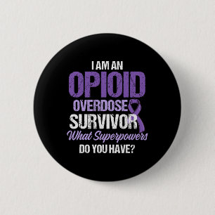 Bewustzijn van overdosering opioïden Overlevende s Ronde Button 5,7 Cm