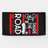 bewustzijn van verkeersveiligheid op de fiets spandoek (Horizontaal)