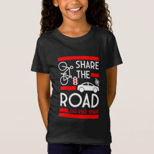 bewustzijn van verkeersveiligheid op de fiets t-shirt