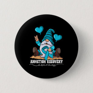 Bewustzijn van verslavingsherstel _1 ronde button 5,7 cm