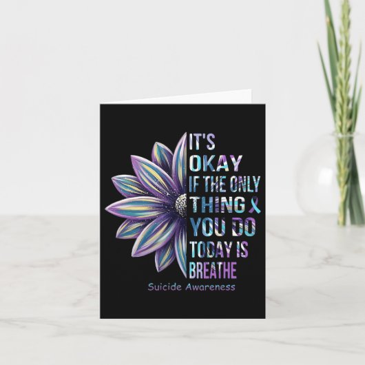 Bewustzijn van zelfmoordpreventie Het is goed als Kaart (Voorkant)