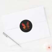 Bewustzijn Vlinder Multiple Sclerosis Awareness Ronde Sticker (Envelop)
