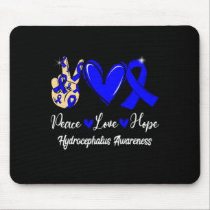 Bewustzijn Vrede Liefde Hoop Blauw Lint Muismat