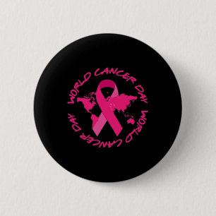 Bewustzijn Wereldkankerdag Ronde Button 5,7 Cm
