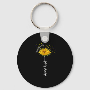 Bewustzijn Zonnebloem Kies Kind Geel Lint Asl Sleutelhanger