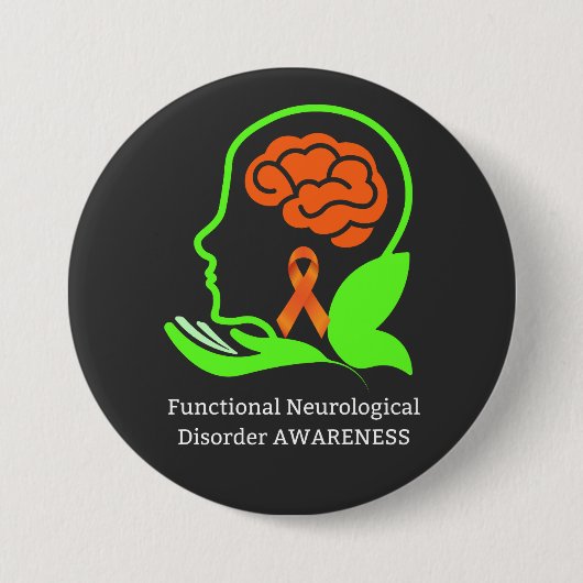 Bewustzijnsfonds voor functionele neurologische aa ronde button 7,6 cm (Voorkant)