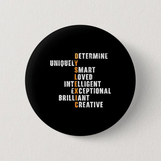 Bewustzijnsleesstoornis Leerstoornis 2 Ronde Button 5,7 Cm (Voorkant)