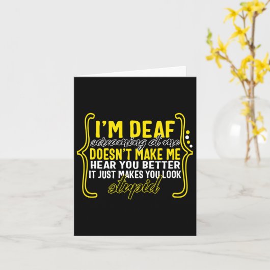 Bewustzijnsmaand Ik ben doof schreeuwen naar me al Kaart (Gele Bloem)