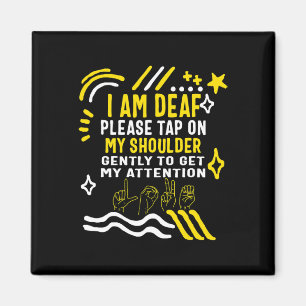 Bewustzijnsmaand Ik ben doof Tik op mijn schouder  Magneet