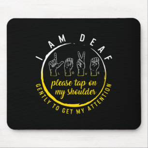Bewustzijnsmaand Ik ben doof Tik op mijn schouder Muismat