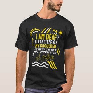 Bewustzijnsmaand Ik ben doof Tik op mijn schouder  T-shirt