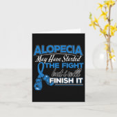 Bewustzijnsontwerp voor een Alopecia-aanhanger 1  Kaart (Gele Bloem)