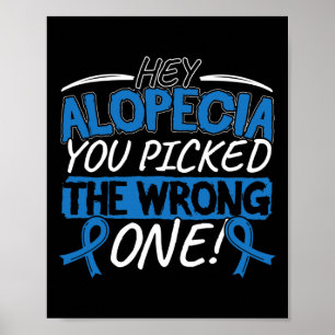 Bewustzijnsontwerp voor een Alopecia-supporter Poster