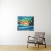 Beyond Blues Zeegezicht Wandkleed (In Situ (horizontaal))