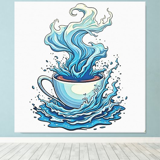 Beyond the Daily Cup Canvas Afdruk (Insitu (Houten vloer))