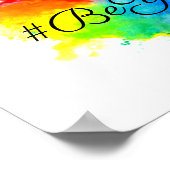 #BeYou Rainbow Splattered Heart Print (Hoek)