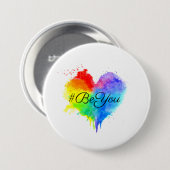 #BeYou Splatter Heart Button (Voorkant /achterkant)