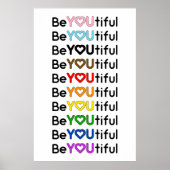 BeYOUtiful Progress Pride Rainbow Flag Poster (Voorkant)
