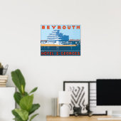 Beyrouth Hotel St. Georges, Vintage Poster (Thuiskantoor)