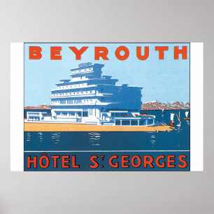Beyrouth St. Georges Poster Vintage voyage