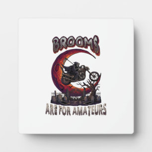 Bezem Amateurs Grim Reaper Motorfiets Halloween R Fotoplaat