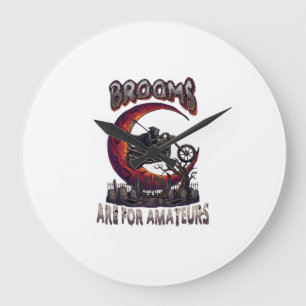 Bezem Amateurs Grim Reaper Motorfiets Halloween R Grote Klok