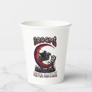Bezem Amateurs Grim Reaper Motorfiets Halloween R Papieren Bekers