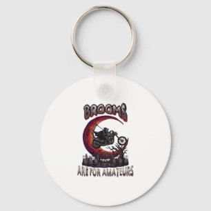 Bezem Amateurs Grim Reaper Motorfiets Halloween R Sleutelhanger