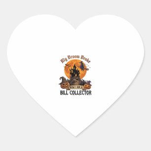 Bezem Braken Bill Collector Halloween Spoken Huis Hart Sticker