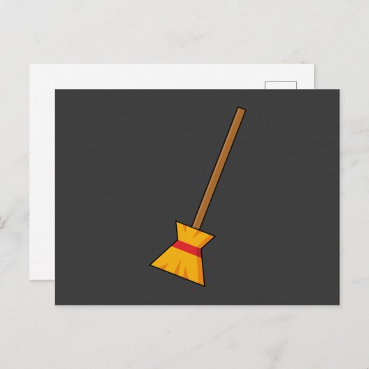 bezem feestdagenkaart (Voorkant / Achterkant)