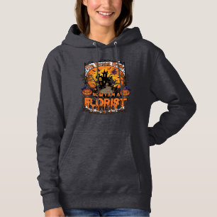 Bezem Gebroken Bloemist Halloween Heks Pompoen Spo Hoodie