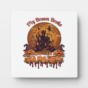 Bezem Gebroken Boer Halloween Heks Spookhuis P Fotoplaat