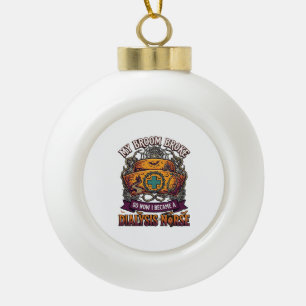 Bezem Gebroken Dialyse Verpleegster Halloween Muts Keramische Bal Ornament