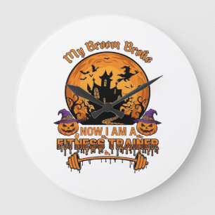 Bezem Gebroken Halloween Fitness Trainer Hekserij Grote Klok