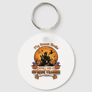 Bezem Gebroken Halloween Fitness Trainer Hekserij Sleutelhanger