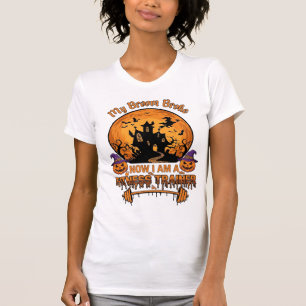 Bezem Gebroken Halloween Fitness Trainer Hekserij  T-shirt