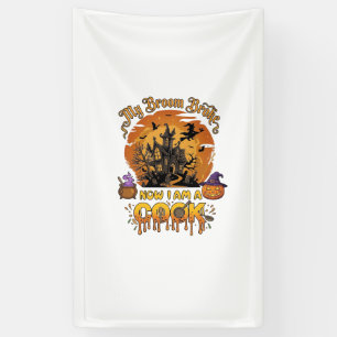 Bezem Gebroken Kok Halloween Spokenhuis Ketel Spandoek